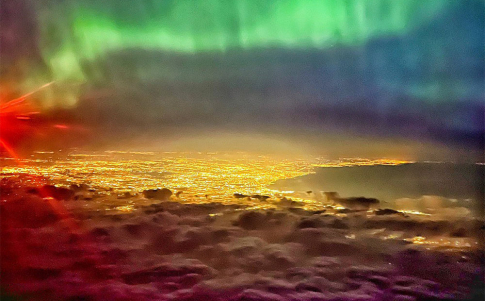 Imagen de una aurora boreal desde Noruega