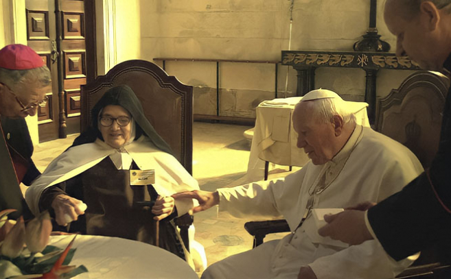 Visita del papa a Sor Lucía