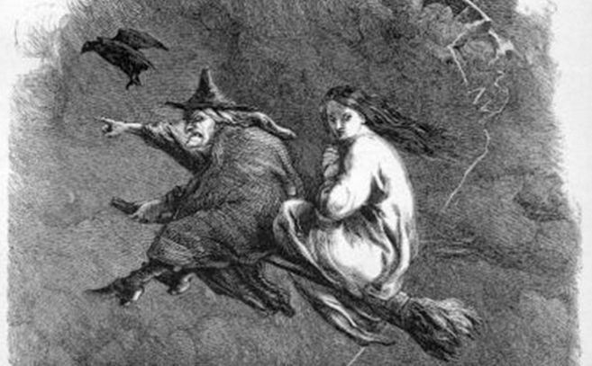 Ilustración de Las brujas de Lancashire, de William Harrison Ainsworth