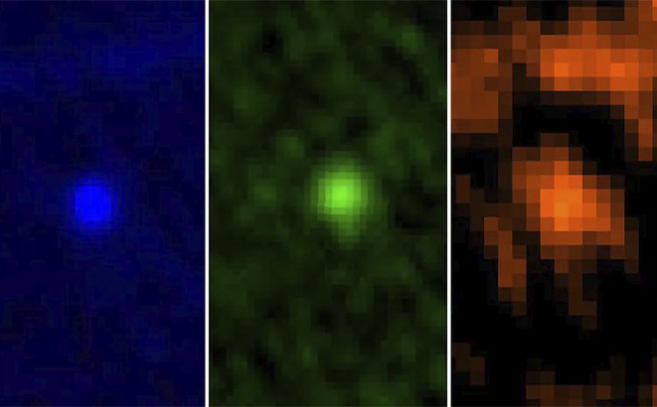 En estas fotografías de 2013, el asteroide puede verse en varias longitudes de onda