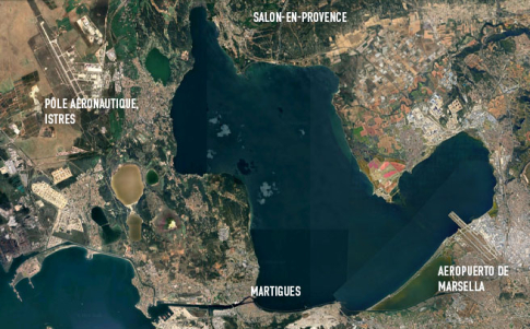 Mapa de la región donde se ubica Martigues