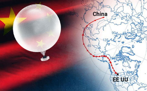 El gobierno chino dijo que el globo se desvió a causa del viento