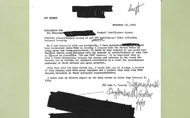 El explosivo memorandum de JFK y los ovnis